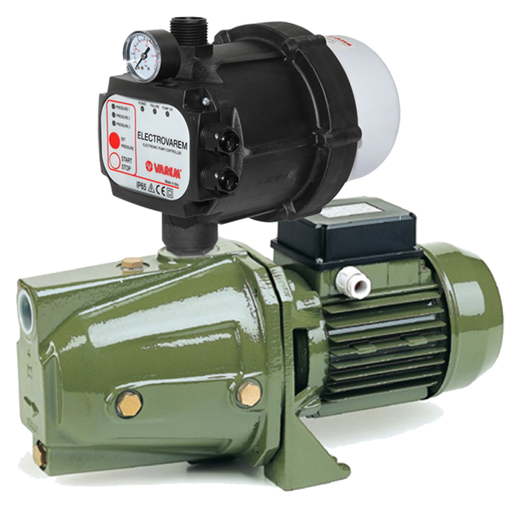 Booster & Tankless 900 GPH Inline & Shallow Well Jet Pump System 120V 1"